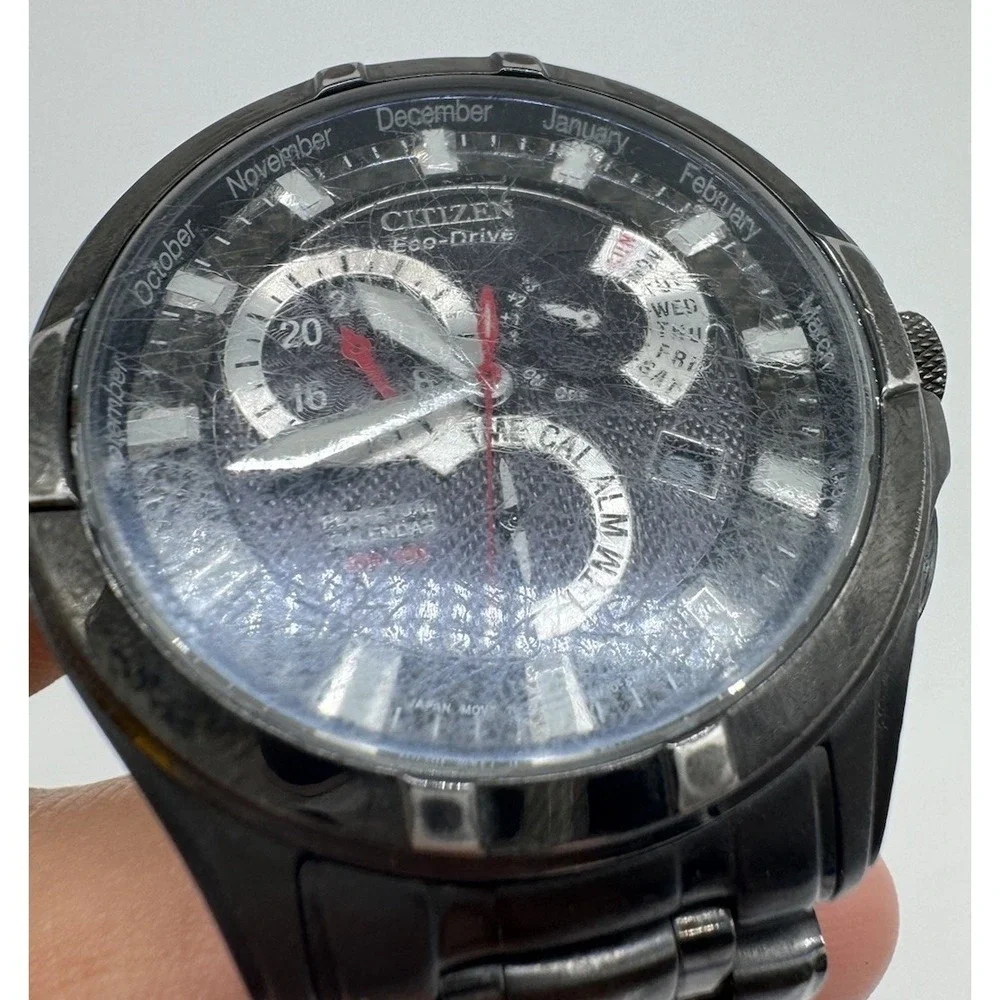 Citizen Eco-Drive Perpetual Calendar Black Ion-Plated Watch BL8005-77E GN-4W-S